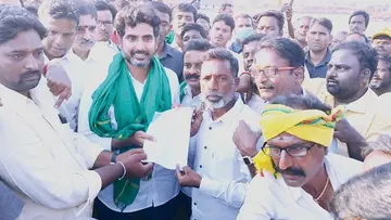 యువగళం పాదయాత్రలో నారా లోకేష్ హామీ (ఫైల్)