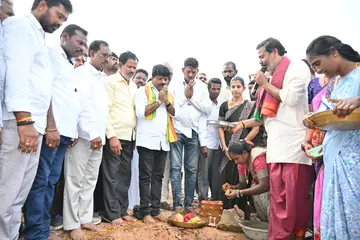 పాఠశాల భవనానికి శంకుస్థాపన image 1