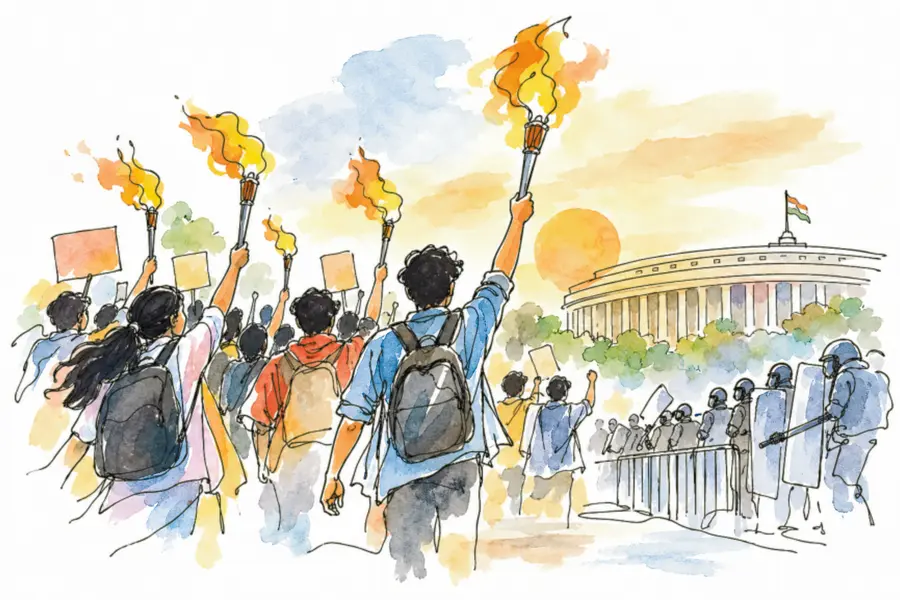 Watercolor Protest at Sunset.jpg