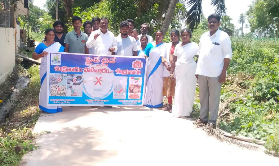 Medical staff holding a rally