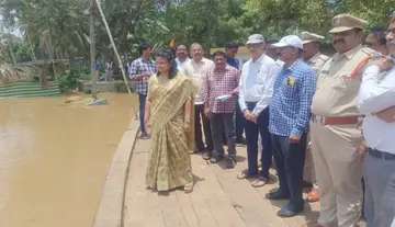 District Collector reviews Godavari flood situation.