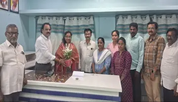 Lakshmi Pratyusha assumes charge as Special Officer of the Mandal Praja Parishad.