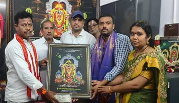 Donation of ₹2.50 lakhs to Sri Bala Balaji Swamy Shashwata Nityannadana Trust.