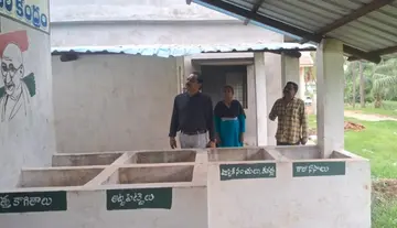 MPDO Raju conducts a surprise inspection of Kalavacharla Panchayat.