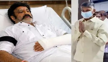 CM Chandrababu calls on Balakrishna.