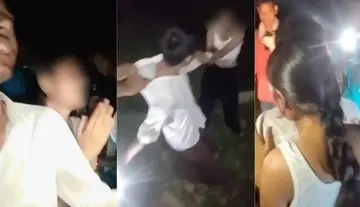 Girl harassed in the middle of the road