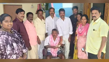 TDP leader Mohan Murali distributed the new dialysis pensions.