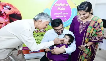 The joint family system must make a comeback: CM Chandrababu at the polio vaccination drive.