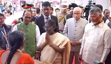 President Droupadi Murmu inaugurated the National Saras Mela in Vijayawada