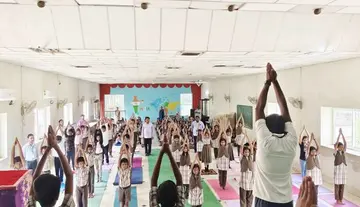 Yoga Day Celebrated Grandly at Sri Chaitanya