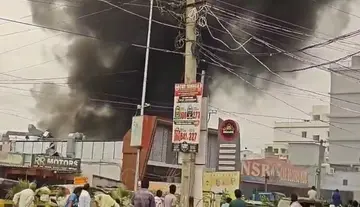 Major fire at a car accessories shop