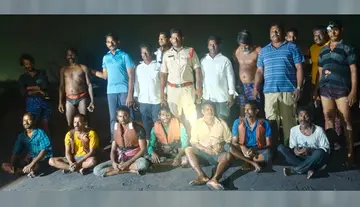 Seven fishermen stranded at sea safe.