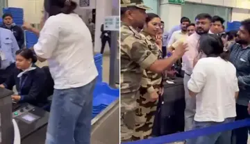 Hours of waiting... flight cancelled... - Woman protests