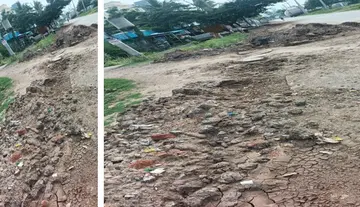 They dug... and abandoned it.