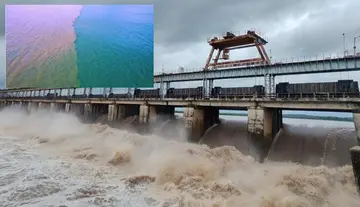 The surging Godavari – Dowleswaram brimming like a full vessel.