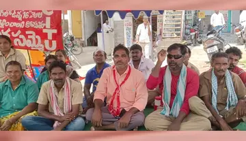 Gram Panchayat sanitation workers' indefinite strike for salaries.