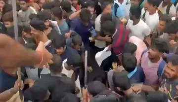 150 jobs at HYDRAA... thousands of youths flock in... tension prevails.