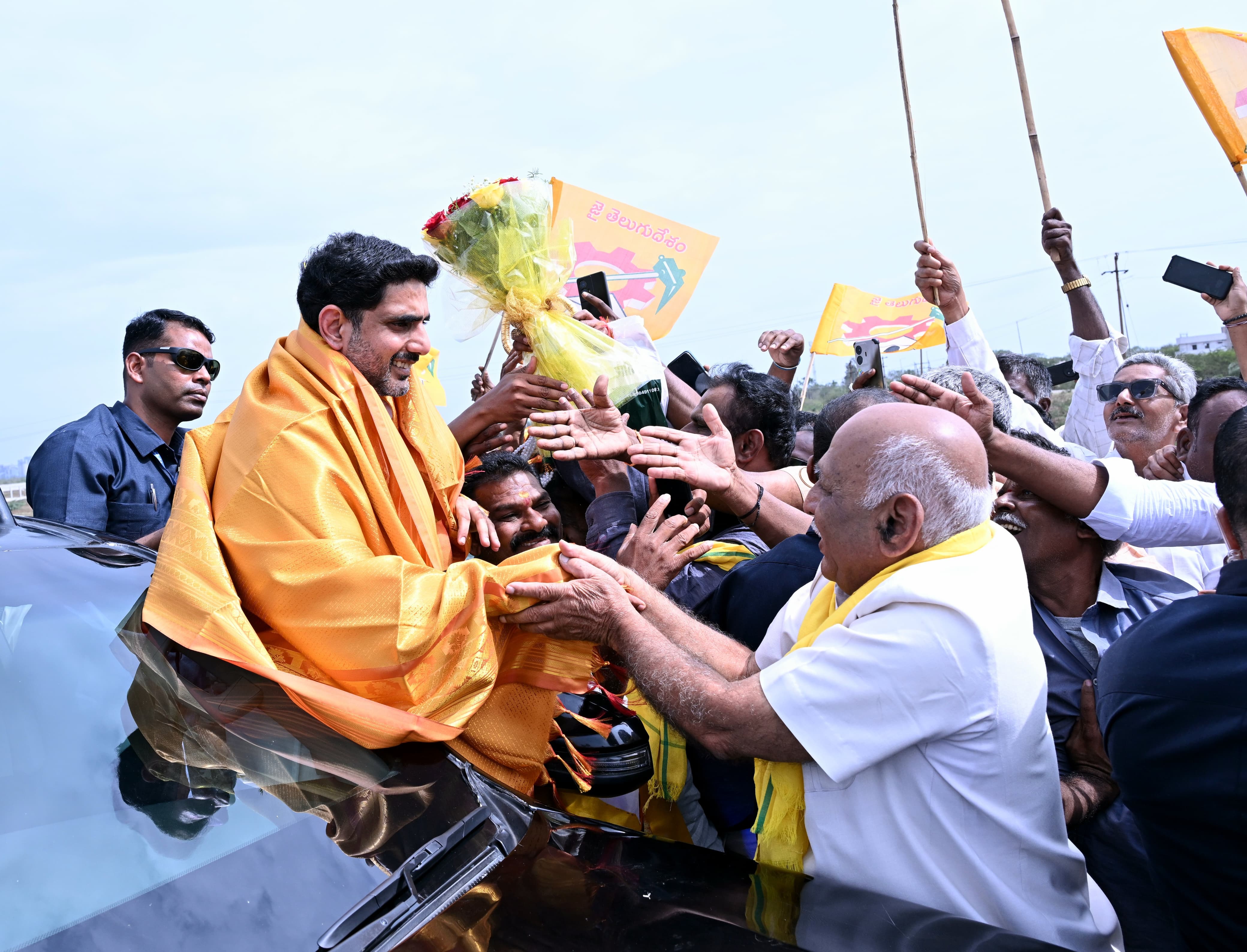 Minister Lokesh's tour in Karnataka