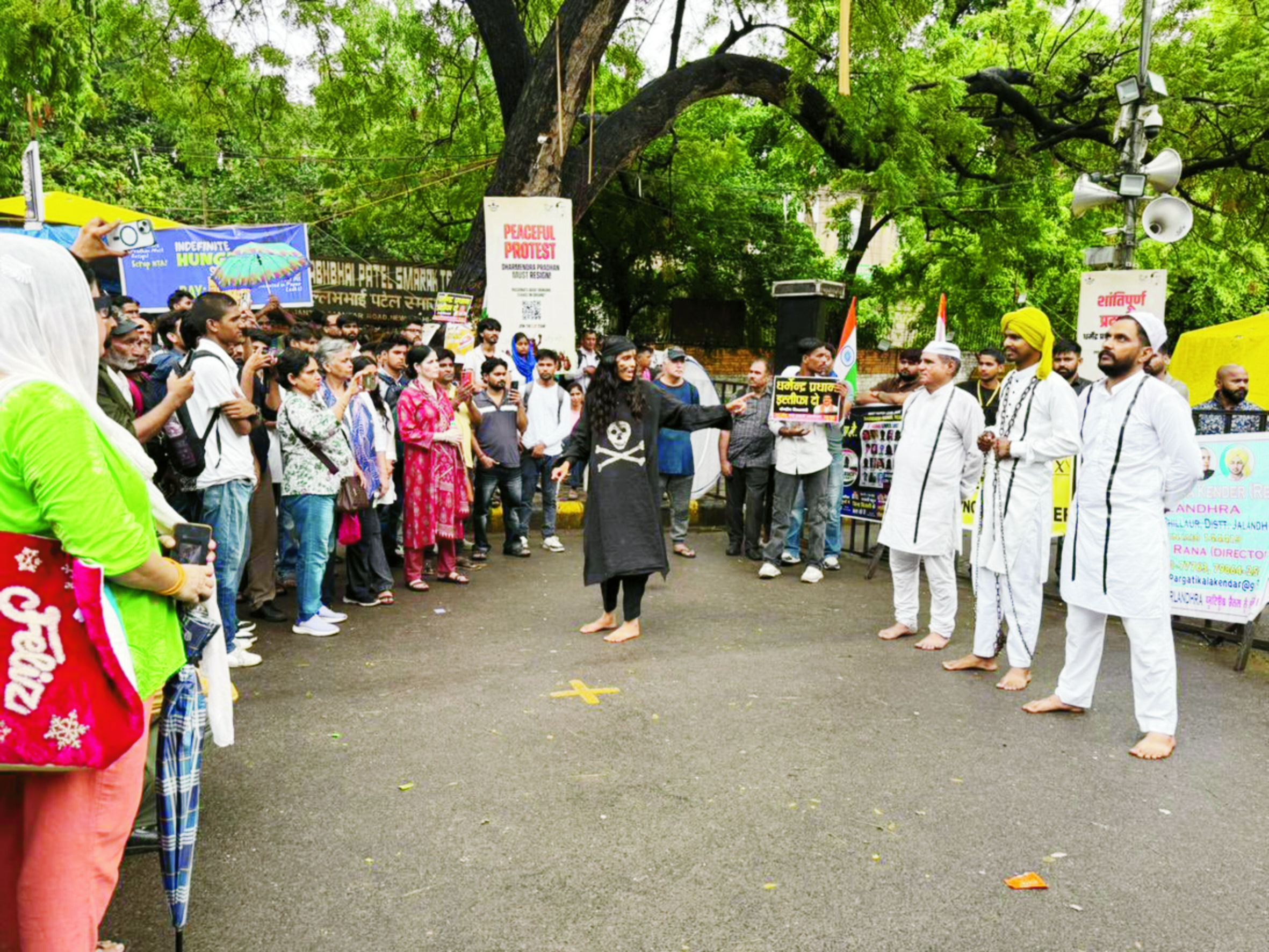 CJP protest continued amidst heavy rain