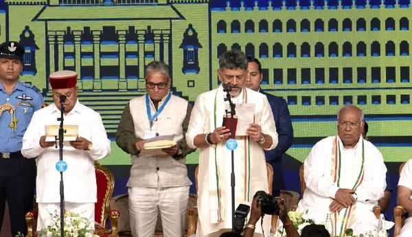 DKS sworn in as Karnataka CM