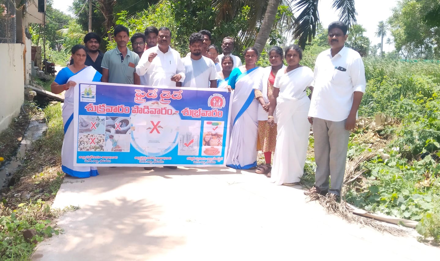 Medical staff holding a rally