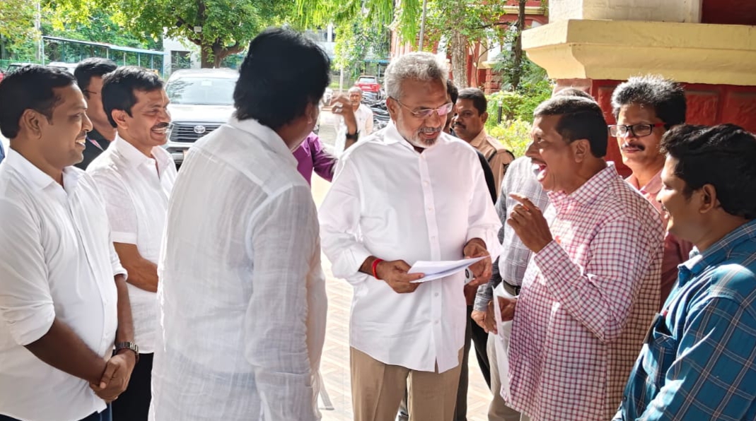 CPM team submitting a petition to MLA Kondababu