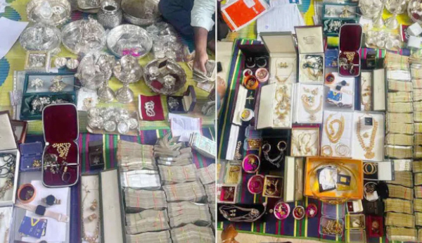 ACB searches officer's house - piles of banknotes found..!