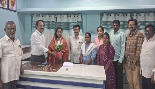 Lakshmi Pratyusha assumes charge as Special Officer of the Mandal Praja Parishad.