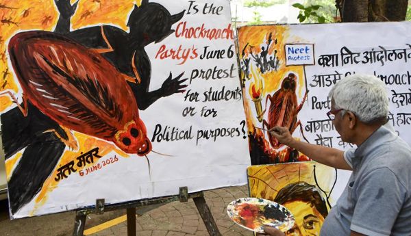 Cockroach Janta Party protest