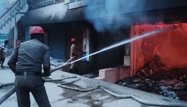 Major fire accident in Nandalur