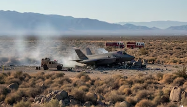 Video - F-35B stealth fighter jet crashes in the US.