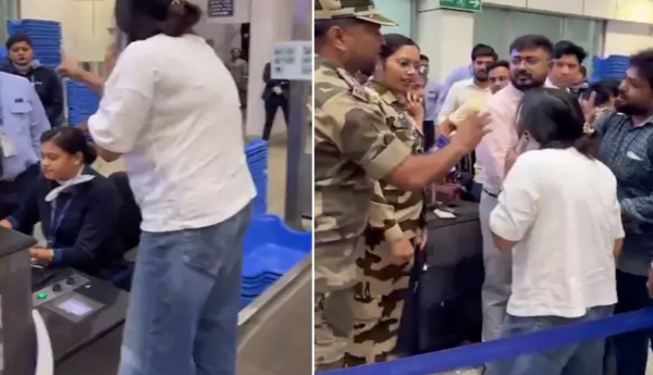 Hours of waiting... flight cancelled... - Woman protests