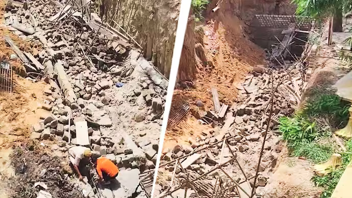wall collapsed