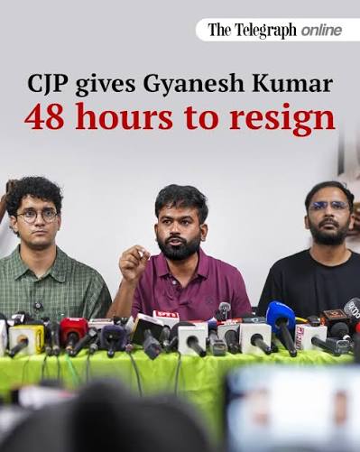 జ్ఞానేష్ కుమార్‌ 48 గంట‌ల్లో రాజీనామా చేయాలి
లేకుంటే దేశ‌వ్యాప్త ఆందోళ‌న‌
జంతర్‌మంతర్‌-2.0’ చేపడతాం : సిజెపి హెచ్చరిక image 1