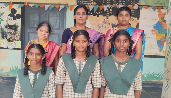 Three female students selected for state-level sports competitions.