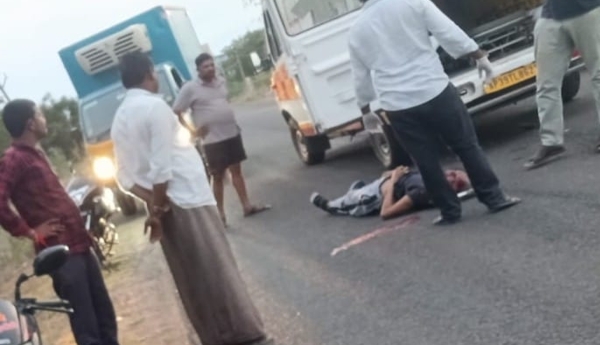 Prominent lawyer Satyanarayana sustains severe injuries in a road accident.