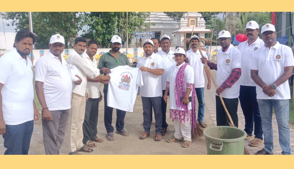 T-shirts distributed to Palakonda Nagar Panchayat staff.