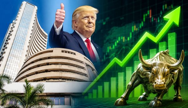Optimism in markets following Trump's announcement – Sensex and Nifty post massive gains.