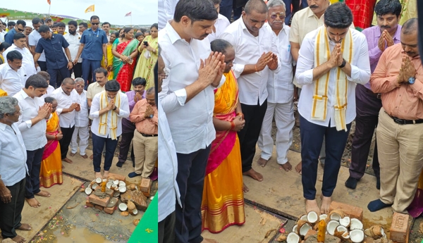 మంగళగిరిలో మోడరన్ రైతు బజార్ కు మంత్రి లోకేష్ శంకుస్థాపన
