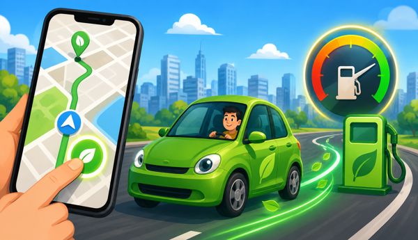 Save fuel with a single click... Brand new AI feature in Google Maps.