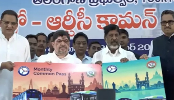 Deputy CM Bhatti Vikramarka launches common pass for Metro and RTC.