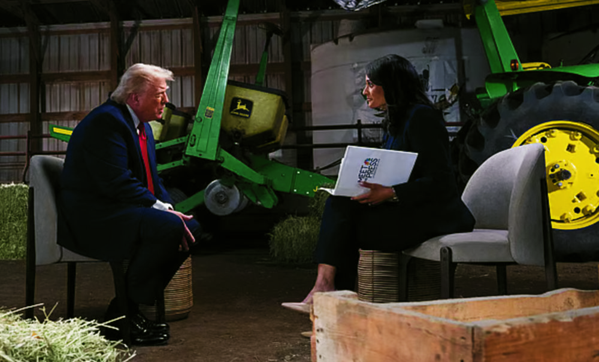 Donald Trump walks out of interview