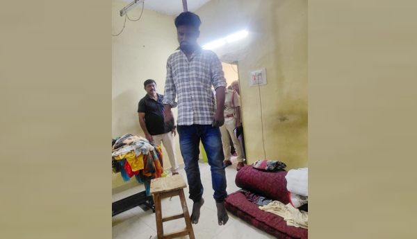 A young man commits suicide