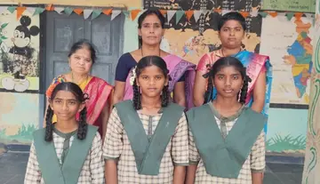 Three female students selected for state-level sports competitions.