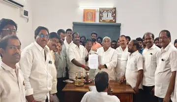MLA receives representations at the public grievance meeting.