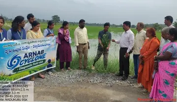 Officials inspected the waterlogged fields