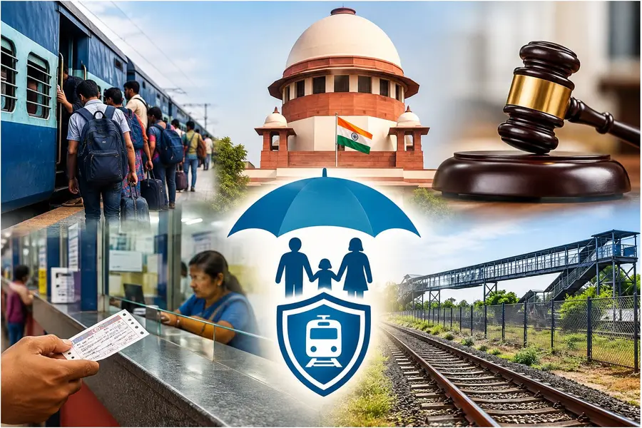 రైల్వే ప్రయాణీకులందరికీ బీమా
- సుప్రీంకోర్టు ఆదేశం
- భద్రతా నిధులు పెంచాలని సూచన image 1
