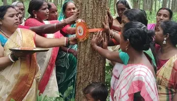 Rakhi threads tied to a hundred thousand trees on Raksha Bandhan...!