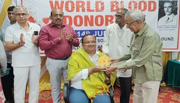 A new record in the history of the Red Cross: Narpala blood donation camp secures the top spot in the state.