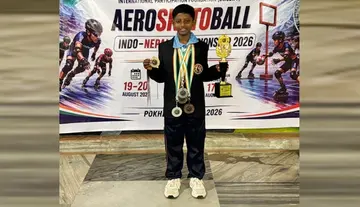 Abhilash Pratibha in Indo-Nepal Aero Skateboarding Series